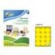 ETIQUETA ADHESIVA TICO AMARILLO FLUOR PERMANENTE FSC LASER/INKJET/FOTOCOPIA REDONDA 63,5 MM CAJA DE 840 UNIDADES