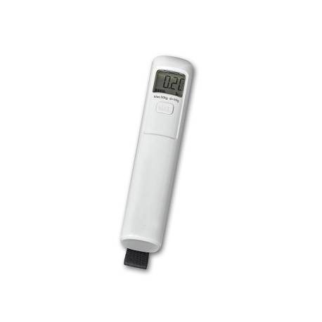 BALANZA DE EQUIPAJE MAUL TREK 50 KG HEBILLA CON GANCHO ACERO INOXIDABLE CARGA POR AGITACION COLOR BLANCO