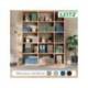 CAJA DE ALMACENAJE LEITZ CARTON MEDIANA BAJA CON ASA DE PIEL COLOR AZUL PACK DE 2 UNIDADES