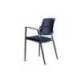 SILLA ROCADA CONFIDENTE BRAZOS FIJOS ESTRUCTURA METALICA BLANCA ASIENTO TELA IGNIFUGA RESPALDO DE MALLA