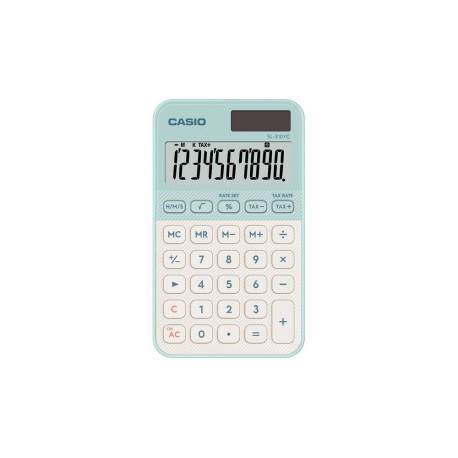 CALCULADORA CASIO SL-310YC BOLSILLO 12 DIGITOS TECLAS TAX +/- COLOR VERDE CLARO