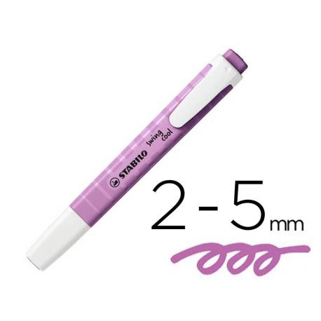 ROTULADOR STABILO FLUORESCENTE FINO SWING COOL NATURE EDICION WILDFLOWER LILA GRISACEO