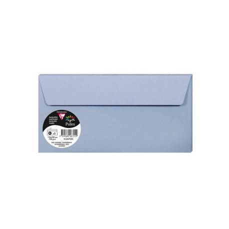 SOBRE CLAIREFONTAINE POLLEN 110X220 MM AZUL LAVANDA PACK DE 5 UNIDADES