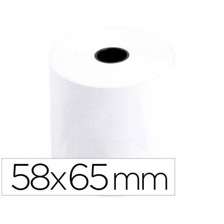 Rollo sumadora q-connect electro 58 mm ancho x 65 mm diametro