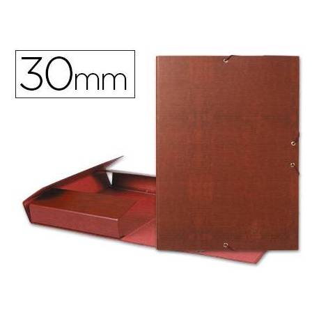 Carpeta proyectos Liderpapel folio lomo 30mm carton forrado cuero