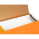 Carpeta Liderpapel gomas Folio carton forrado Pvc color naranja