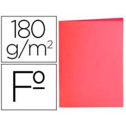 Subcarpeta de cartulina Liderpapel Tamaño folio Rojo pastel 180g/m2