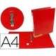Carpeta marca Liderpapel carton forrado Color System A4 roja