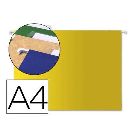 Carpeta colgante marca Liderpapel A4 Kraft Amarillo