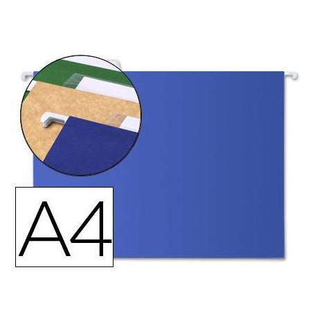 Carpeta colgante marca Liderpapel A4 Kraft Azul