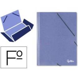 Carpetas de gomas carton simil prespan Liderpapel Folio azul