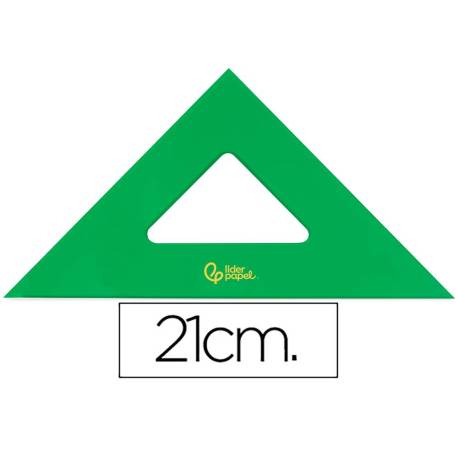 Escuadra acrilica marca Liderpapel 21 cm