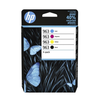 INK-JET HP N 963 OFFICEJET PRO 9010/9020/9022/9023/9025 PACK 4 COLORES NEGRO AMARILLO CIAN MAGENTA