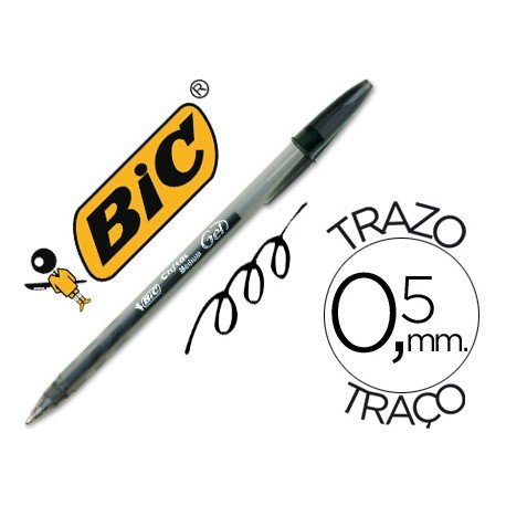 Boligrafo Bic Cristal Gel negro 0,5 mm