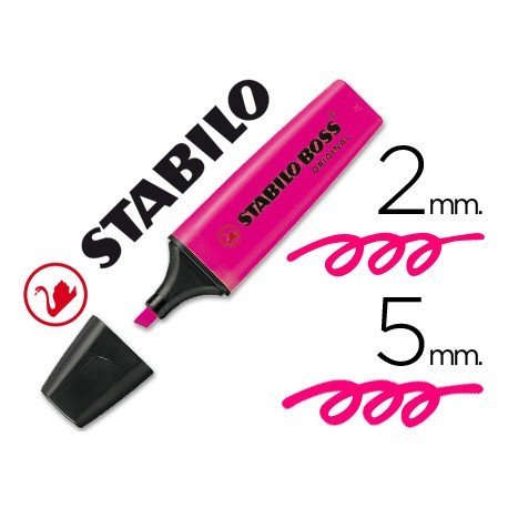 Rotulador Stabilo Boss 70 rosa fluorescente