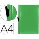 Carpeta dossier con pinza lateral Liderpapel 60 hojas Din A4 color verde