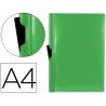 Carpeta dossier con pinza lateral Liderpapel 60 hojas Din A4 color verde