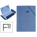 Carpeta Liderpapel con gomas carton azul solapas folio