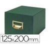 Fichero Liderpapel tela verde 1000 fichas N.4 tamaño 125x200 mm.