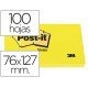 Post-it ® Bloc de notas adhesivas color amarilo 76x127 mm