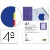 Separador liderpapel plastico juego de 5 separadores cuarto 11 taladros