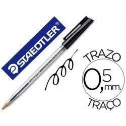 Bolígrafo Staedtler stick negro 0,5 mm