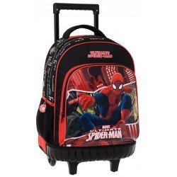 Mochila Marvel serie Spiderman Trolley 2 ruedas Rojo