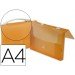 Carpeta beautone portadocumentos broche polipropileno din a4 naranja transparente.