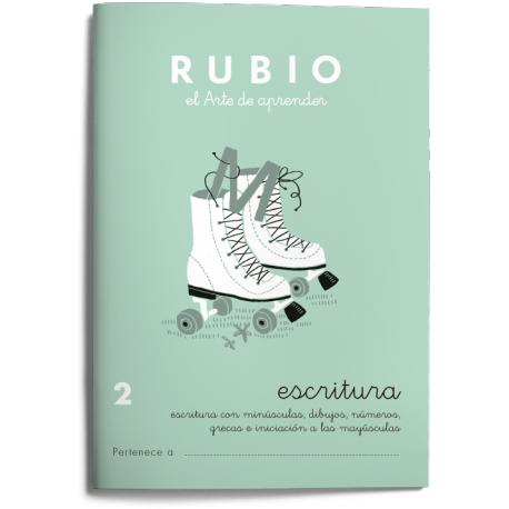 Cuaderno Rubio Escritura nº 2 Escritura con minúsculas, dibujos, números, grecas e iniciación a las mayúsculas