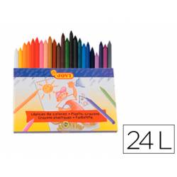Lapices cera Jovi caja de 24 unidades colores surtidos